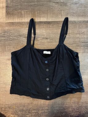 Abercrombie & Fitch Black Button-Front Cami